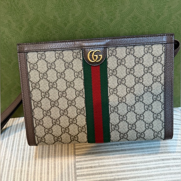 Gucci Ophidia Clutch with Wrist Strap (Purchased in Paris 2023) - Picture 1 of 11